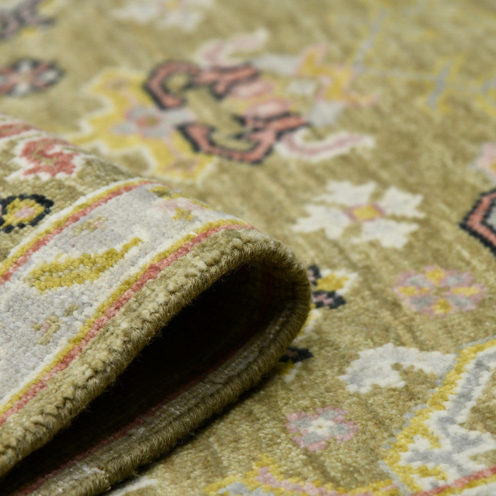 Bristol Harrow Area Rug, Gold, 9' x 12', Bordered