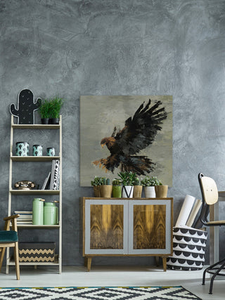 "The Great Eagle" Painting Print on Wrapped Canvas, 18"x18"