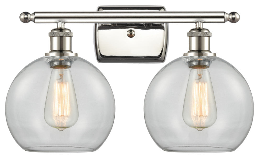 Innovations Lighting 516-2W-PN-G122-8 Athens 2 Light 16" Bath Vanity Light