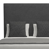 Nativa Interiors Moyra Plain Bed, Charcoal, Ca King, Headboard: Medium