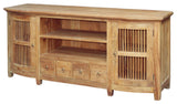 Waxed Teak Wood Belize Buffet / Entertainment Center