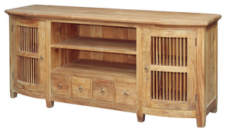 Waxed Teak Wood Belize Buffet / Entertainment Center