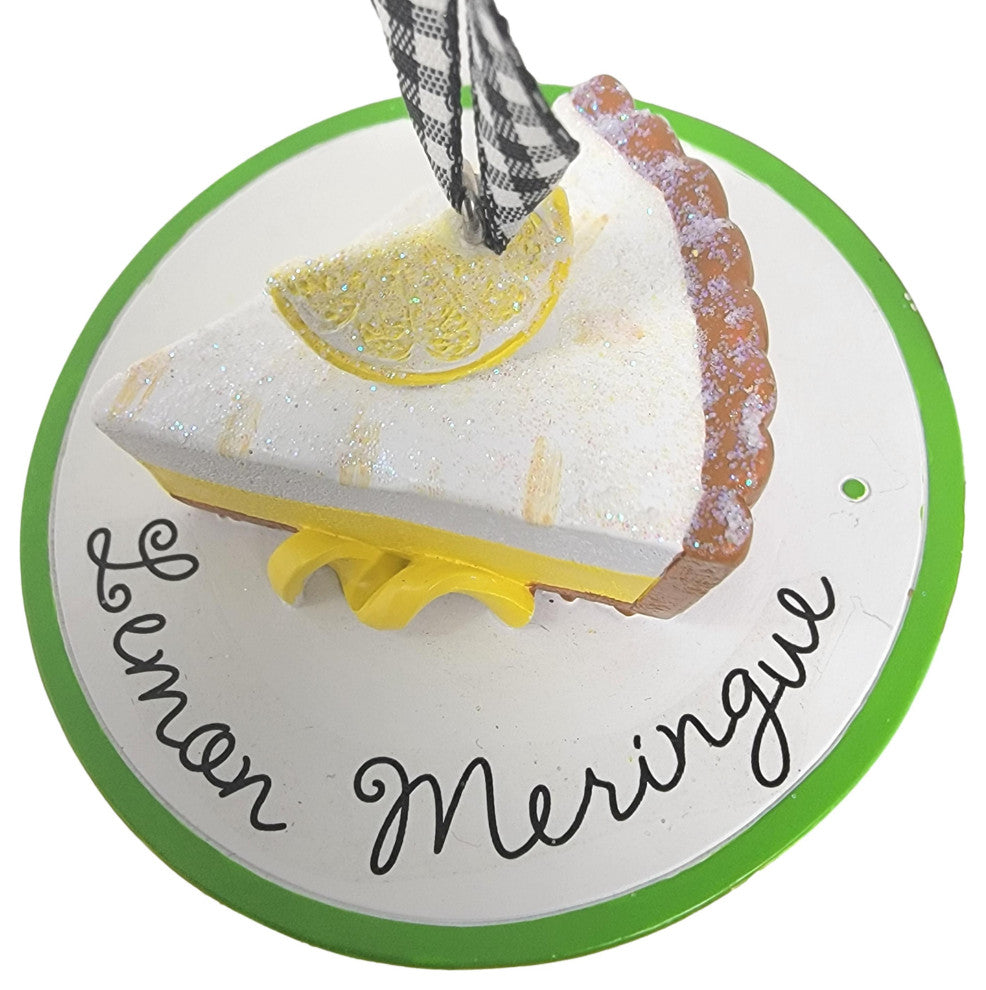 Luxe Lemon Pie Cake Dessert Ornament Vintage Style Food Cake Diner 3 in, Lemon Meringue Pie