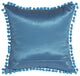 Pillow Decor - Bohemian Blossom White and Blue Throw Pillow