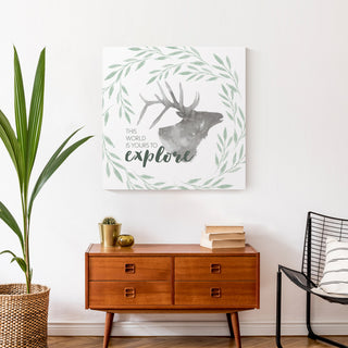 Yours To Explore Elk 24x24 Canvas Wall Art