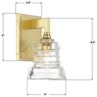 Crystorama Lighting Group GRG-1041 Gregory 9" Tall Bathroom - Aged Brass