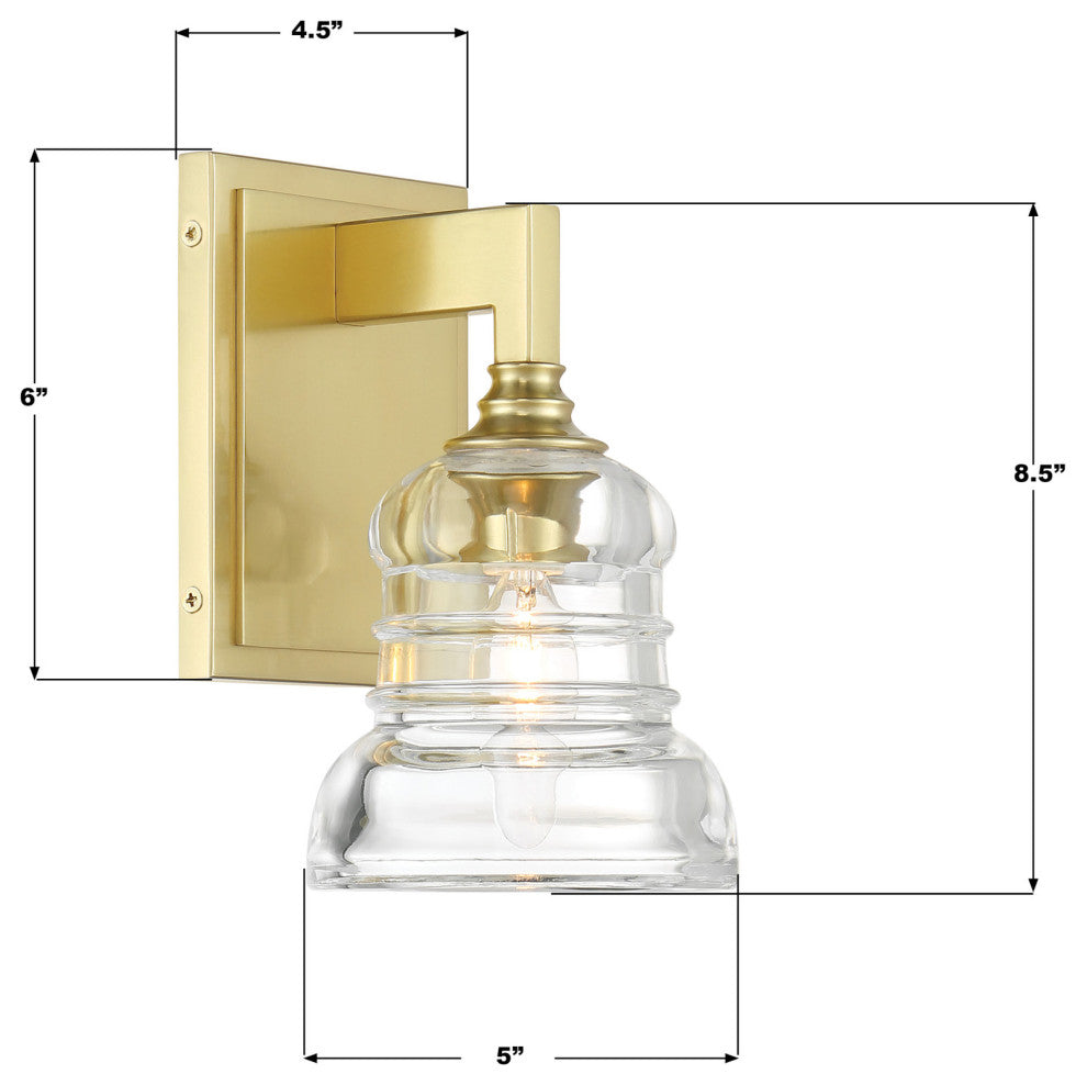 Crystorama Lighting Group GRG-1041 Gregory 9" Tall Bathroom - Aged Brass