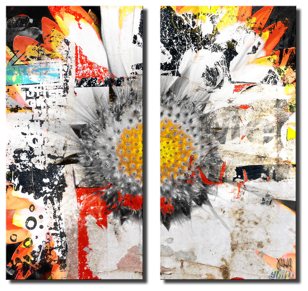 Painted Petals XCI Canvas Art, 2-Piece Set