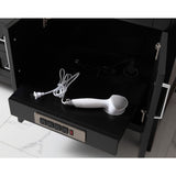 Tahoe Double Vanity Set With Mirrors, 60", Espresso With Cultured Marble Top