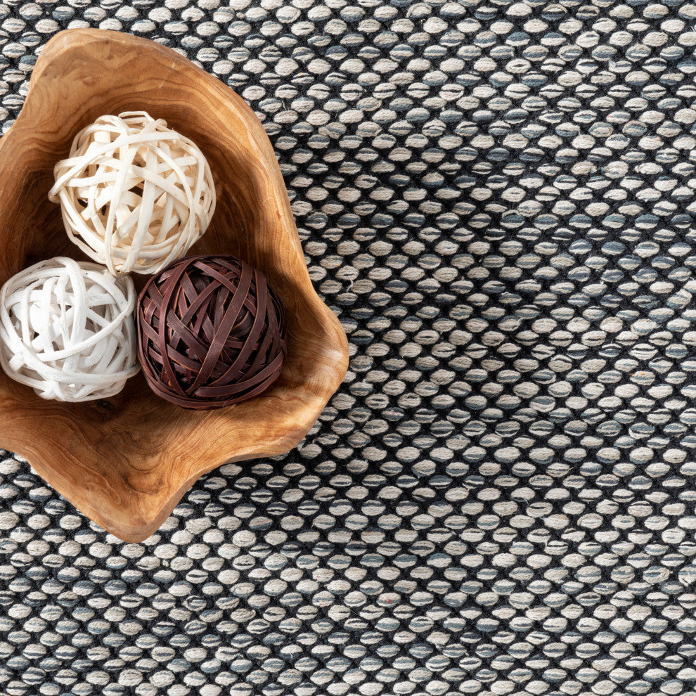 Nuloom Handwoven Solid Area Rug, Grey 8'6"x11'6"