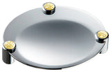 Cecilia Gold Swarovski Crystals Table Soap Dish, Chrome-Gold
