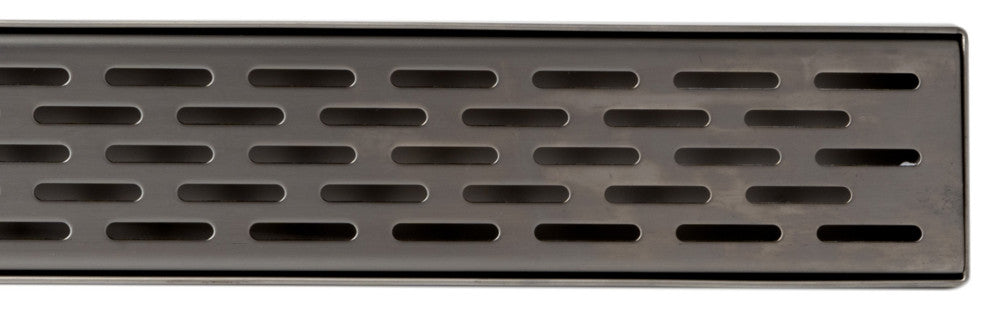 ALFI brand ABLD59C-BSS 59" Brushed Stainless  Linear Shower Drain + Groove Hole