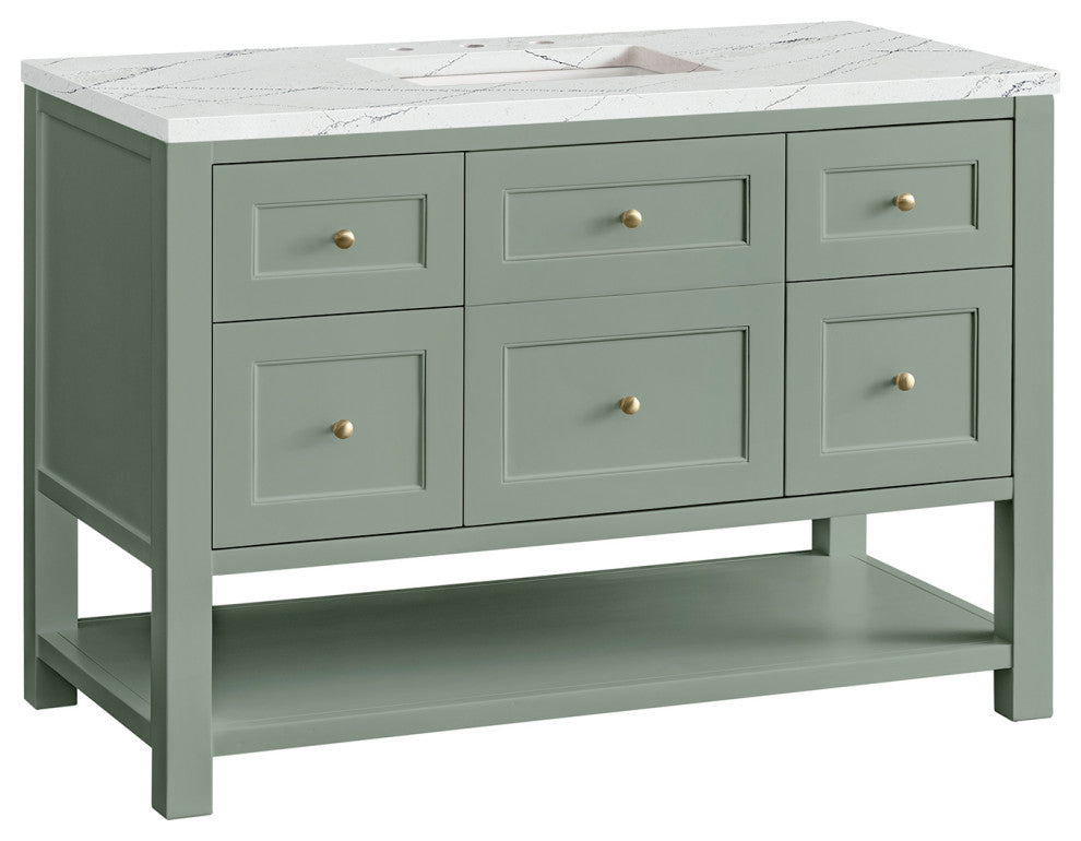 Breckenridge 48" Single Vanity, Smokey Celadon,  Ethereal Noctis Top