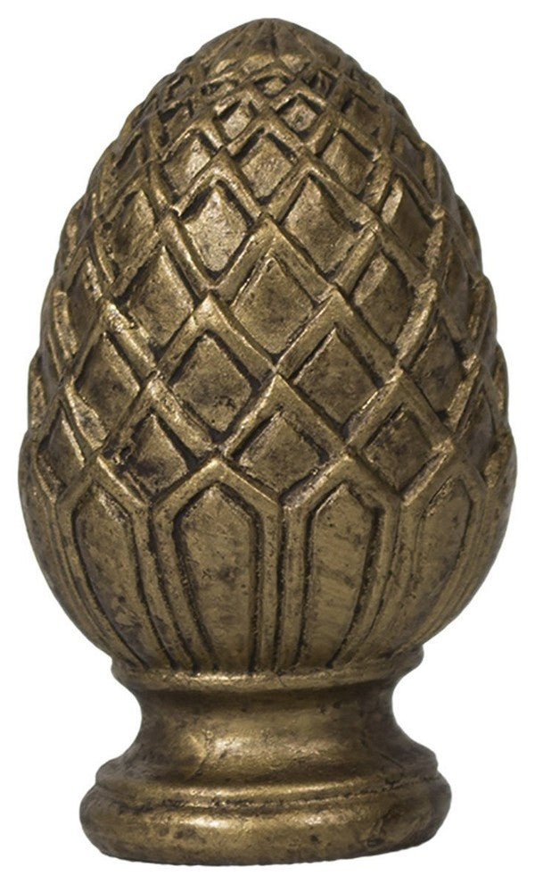 Urbanest Pineapple Lamp Finial, 2", Antique Gold, Single