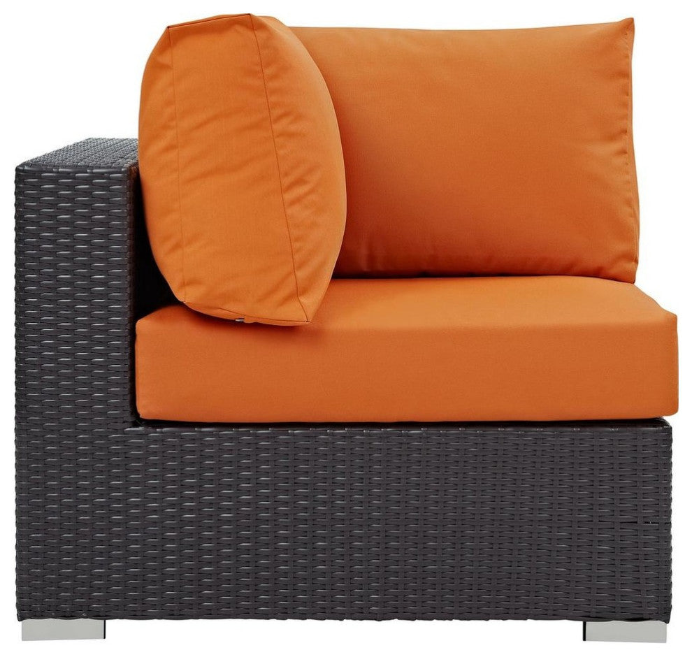 Espresso Orange Convene Outdoor Patio Corner