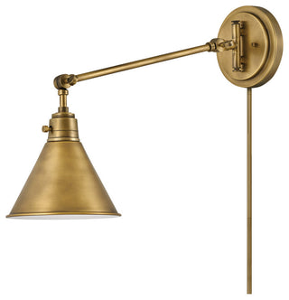 Hinkley Arti 10.25" Small Articulating Single Light Sconce, Heritage Brass