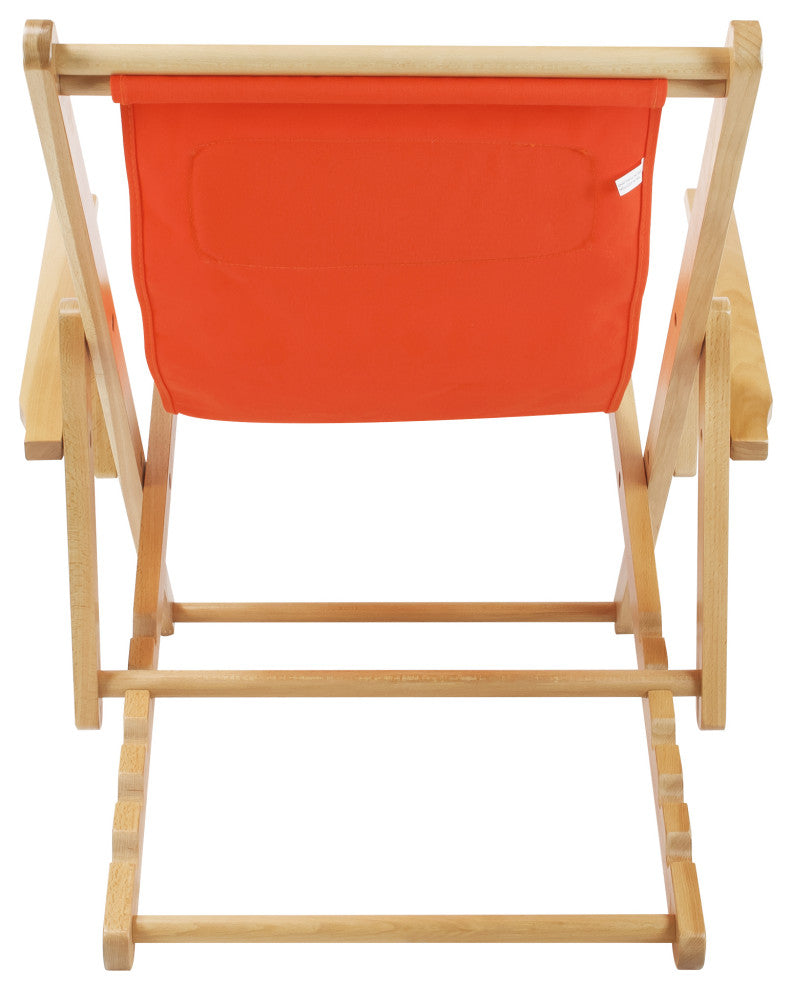 0Sling Chair Natural Frame-Orange Canvas