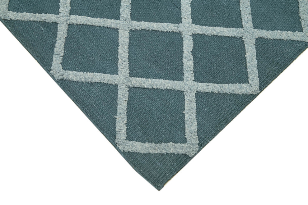Rug N Carpet - Handwoven Modern Design 8' 1'' x 10' 0'' Wool Flatweave Kilim Rug
