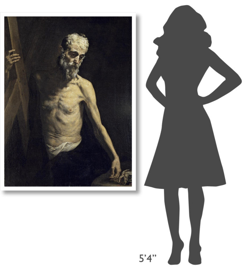 "Saint Andrew The Apostle" Digital Paper Print by Jusepe de Ribera, 35"x46"