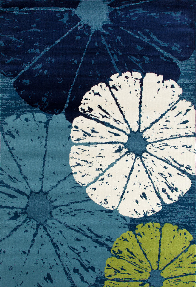 Seaport Citrus Slice Blue 5'3"x7'7" Area Rug