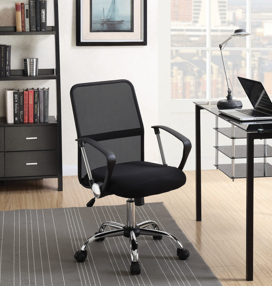 Office Chair With Mesh Backrest, Black
