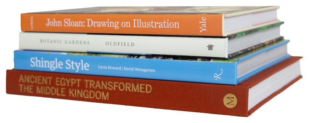 Decorative Books - Rustic Ocean Coffee Table Stack - Set of 4 Blue and Orange Books