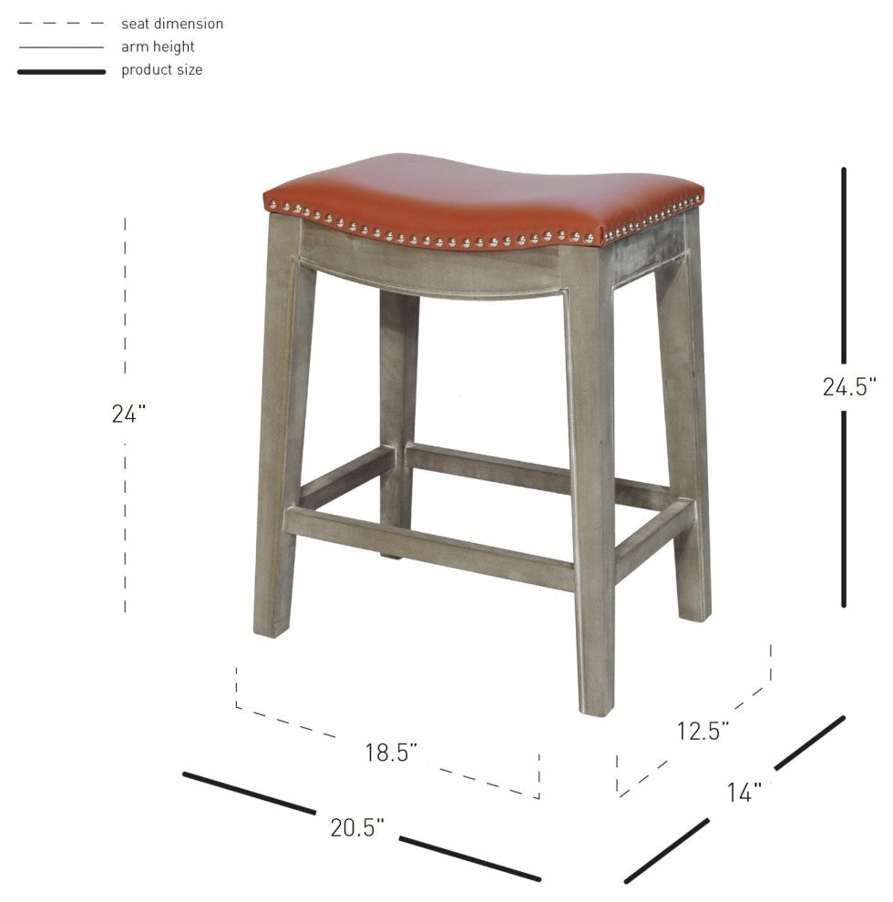Elmo Bar/ Counter Stool, Pumpkin, Mystique Gray Legs, Counter Stool