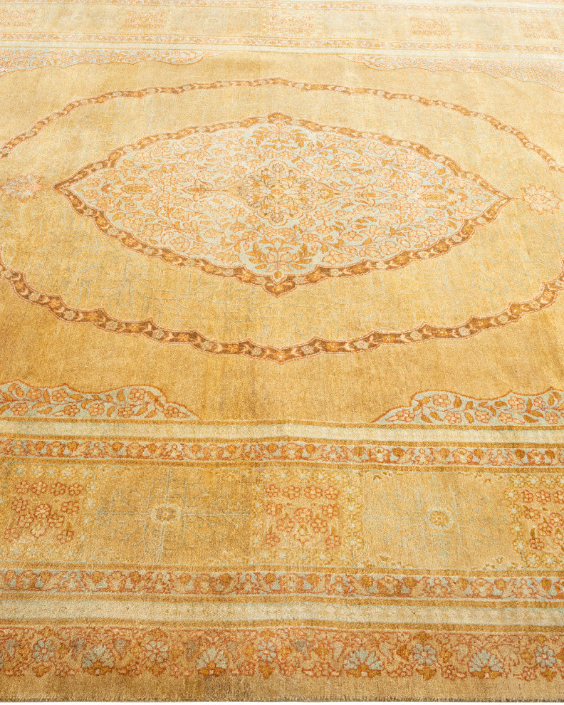 Mogul, One-of-a-Kind Hand-Knotted Area Rug Yellow, 6' 3 x 8' 10