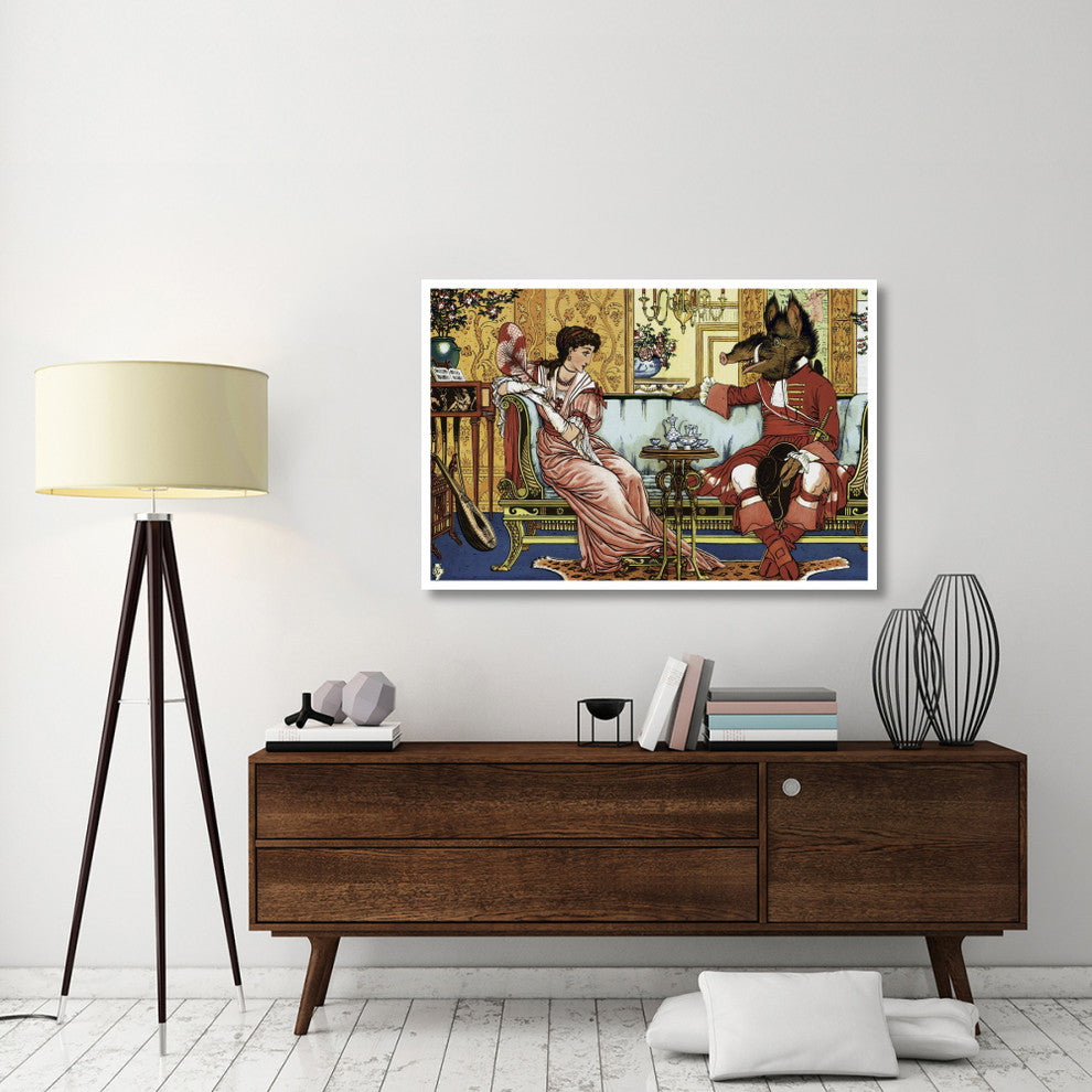 "Beauty and the Beast  - The Courtship" Paper Print by Walter Crane, 50"x34"