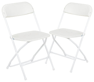 White Plastic Folding Chair