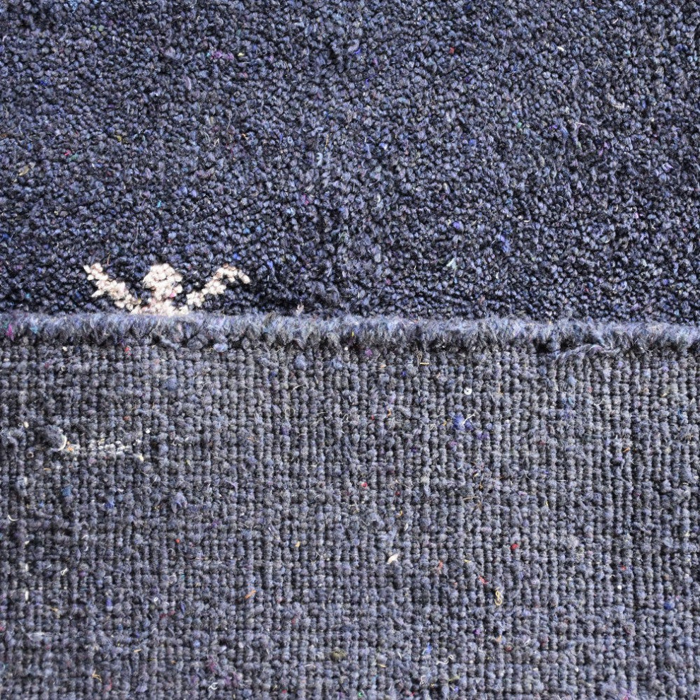 HAND KNOTTED LOOM SILK ECO-FRIENDLY RUGS-3'x5',Rectangle,Charcoal,Contemporary