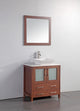 24" Bathroom Vanity, Matching Mirror, Dark Gray