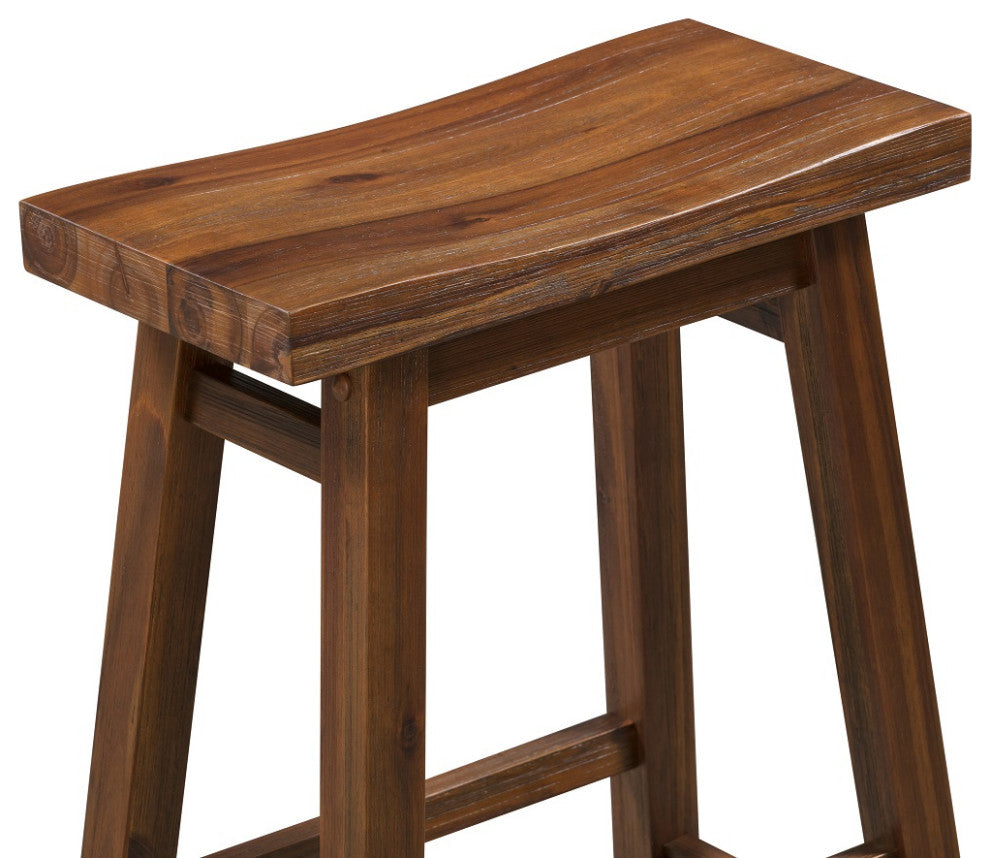 Sonoma Saddle Seat Bar Stool, Chestnut Wire-Brush, Single