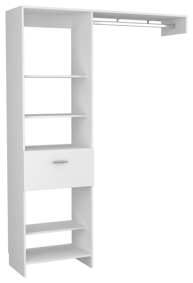 DEPOT E-SHOP Dynamic 150 Closet System, White