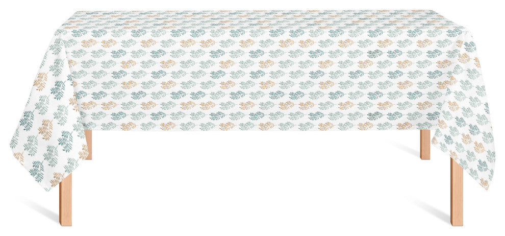 Watercolor Leaves Pattern 58x102 Tablecloth
