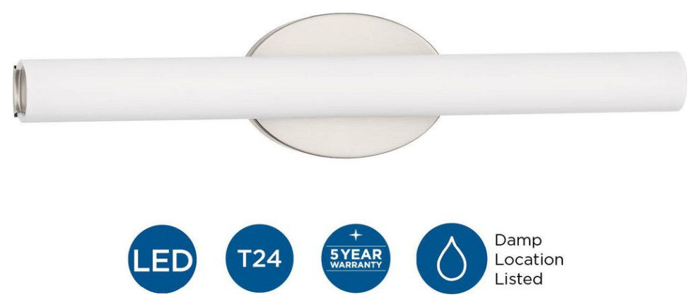 Parallel LED 22" Linear Bath/Vanity Light, Brushed Nickel
