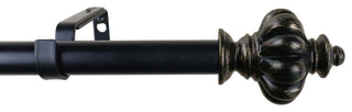 1" Diameter Regina Curtain Rod, 48"-84", Burnt Gold