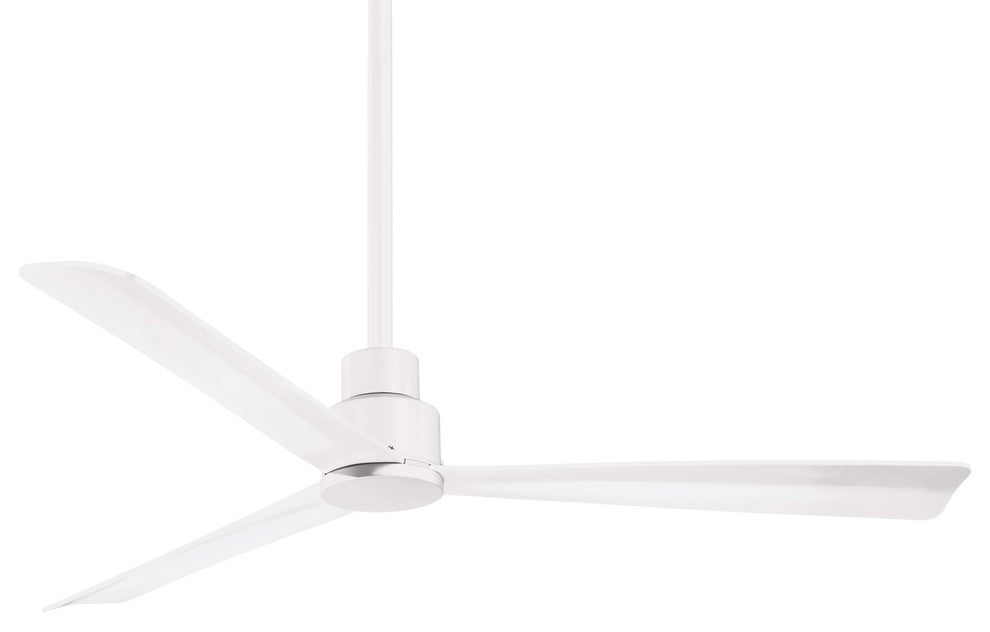 MinkaAire White Simple 52" 3-Blade Indoor / Outdoor Ceiling Fan w/ Remote