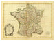 "France, carte generale, 1786" Digital Paper Print by Rigobert Bonne, 32"x24"
