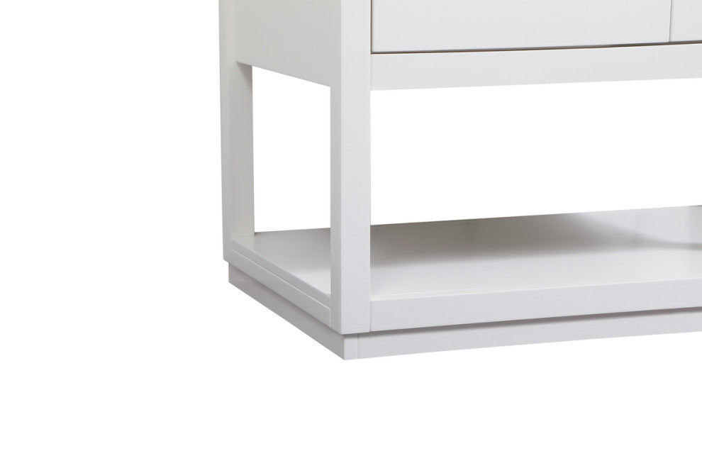 36" Single Bathroom Vanity, White, With Backsplash