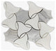 Bianco Dolomiti and Ice Grey Polished Windmill W Marble Mosaic