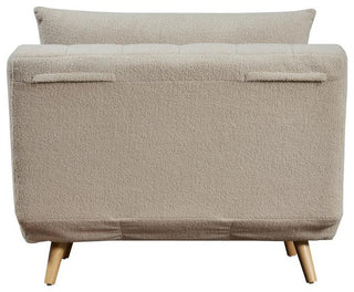 Shaw Convertible Tri-Fold Sleeper Chair with Pillow, Cream