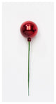 40mm Christmas Plastic Ball Pick, Burgundy  Set Of 24