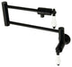 Kingston Brass KS4100PL Metropolitan Wall Mount Pot Filler, Matte Black