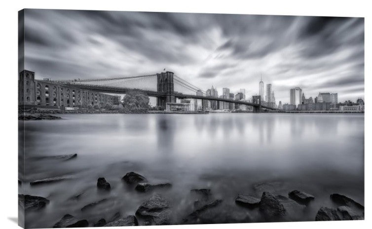 "Brooklyn Bridge" Stretched Canvas Giclee by Javier De La, 30"x19"