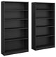 2 Pack Bookcase, Fixed & Adjustable Shelves for Flexible Storage, Classic Black