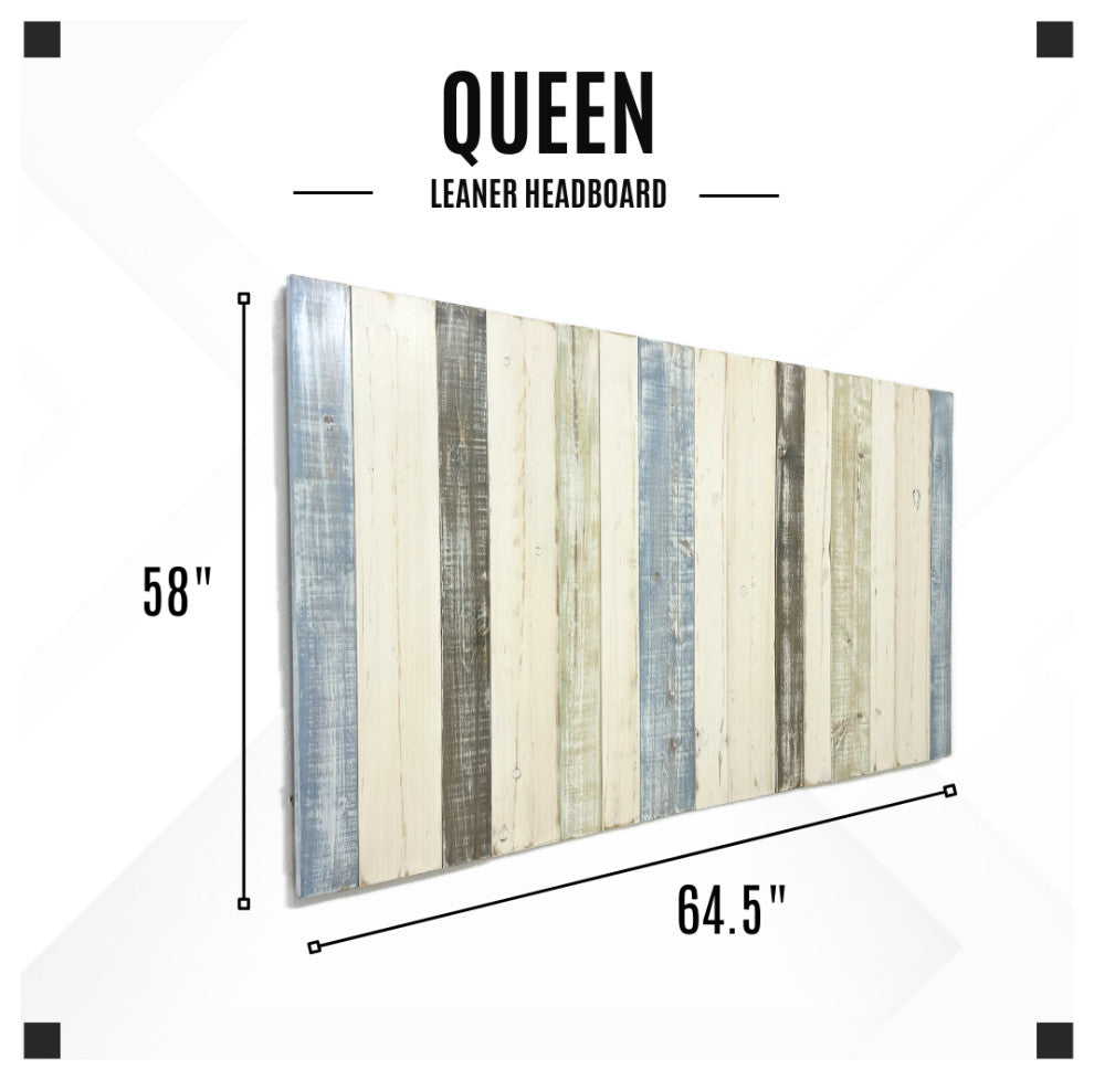 Handcrafted Headboard, Leaner Style, Farmhouse Mix, Queen