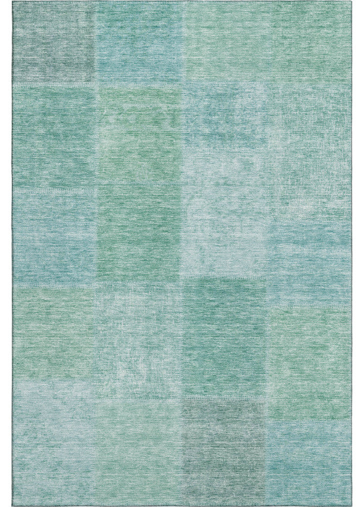 Premium Machine Washable Mayfield AMF664 Teal 8' x 10' Rug