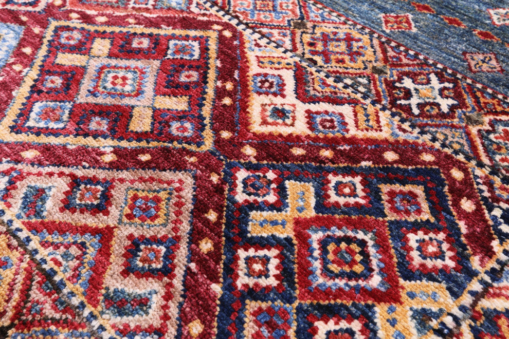 Super Kazak Khorjin Handmade Wool Rug 4' 11" X 6' 9" Q7632