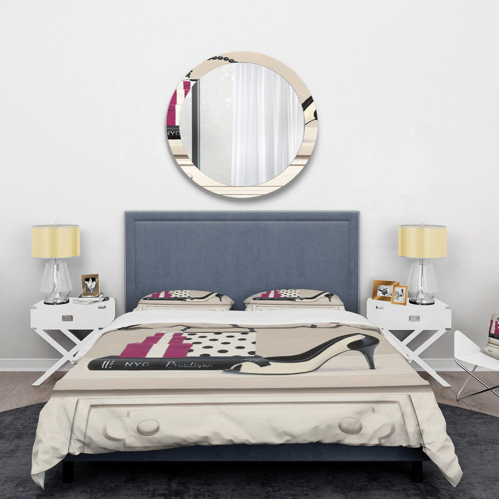 Fashion Stiletto and Polka Purse Duvet Cover Set, Twin